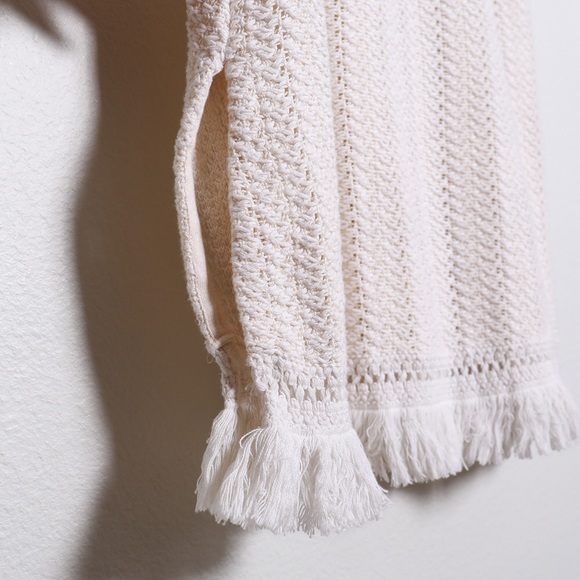 Knitted & Knotted Boho Crochet Knit Fringe Tunic - Picture 5 of 8